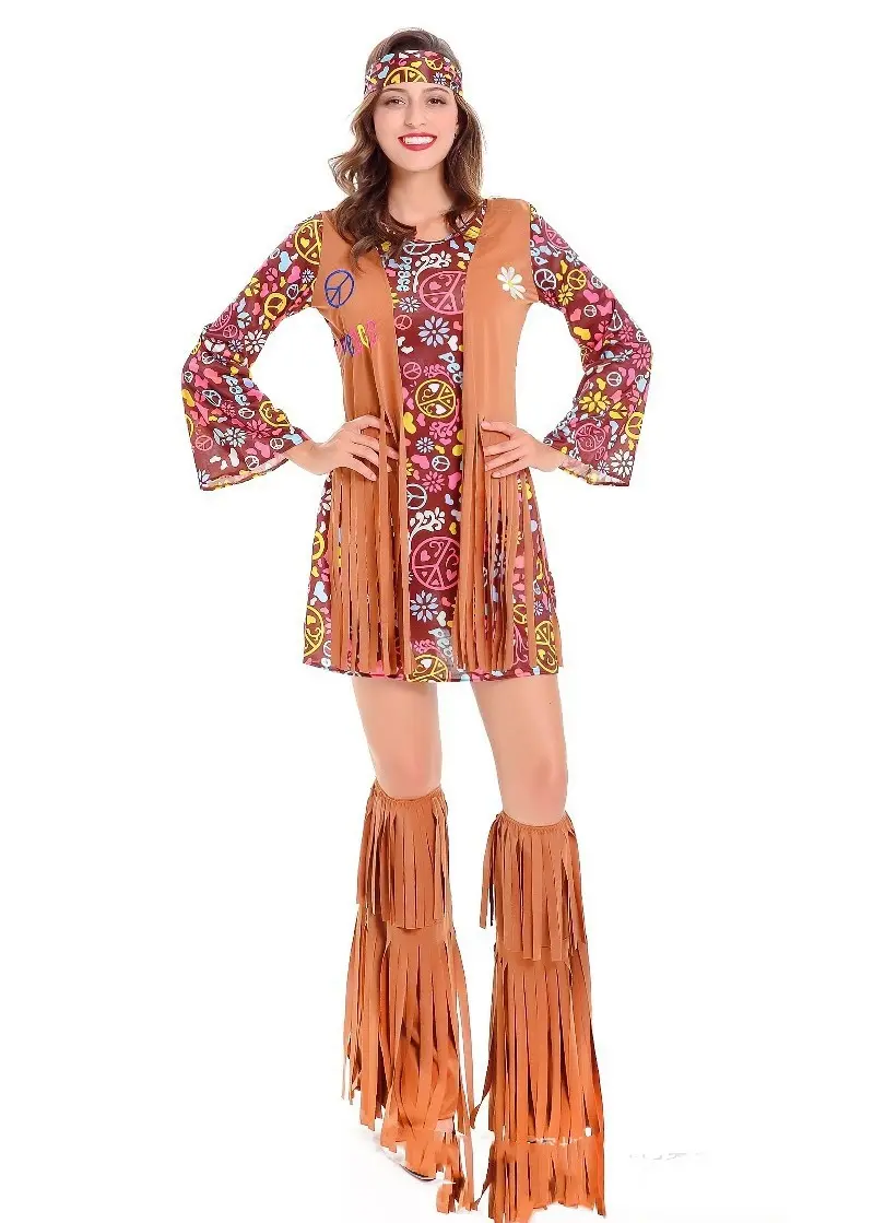 Costume hippie femme - Tendance Babacool - Peace 2 costume hippie femme