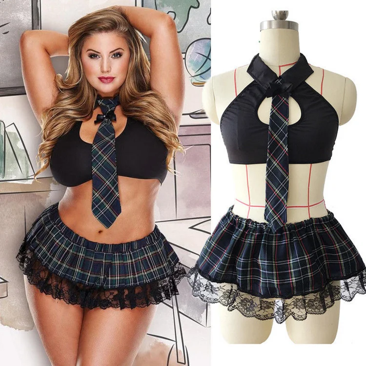 Déguisement sexy écolière grande taille – Uniforme étudiant irrésistible 2 Déguisement sexy écolière grande taille