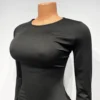 Robe longue noire fendue