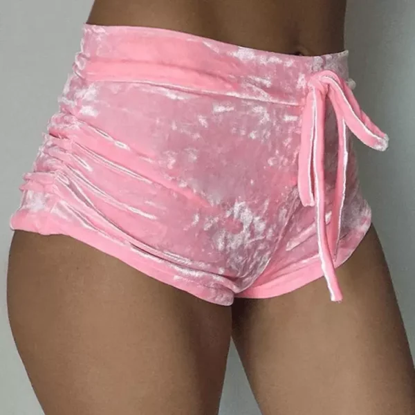Short en velours femme